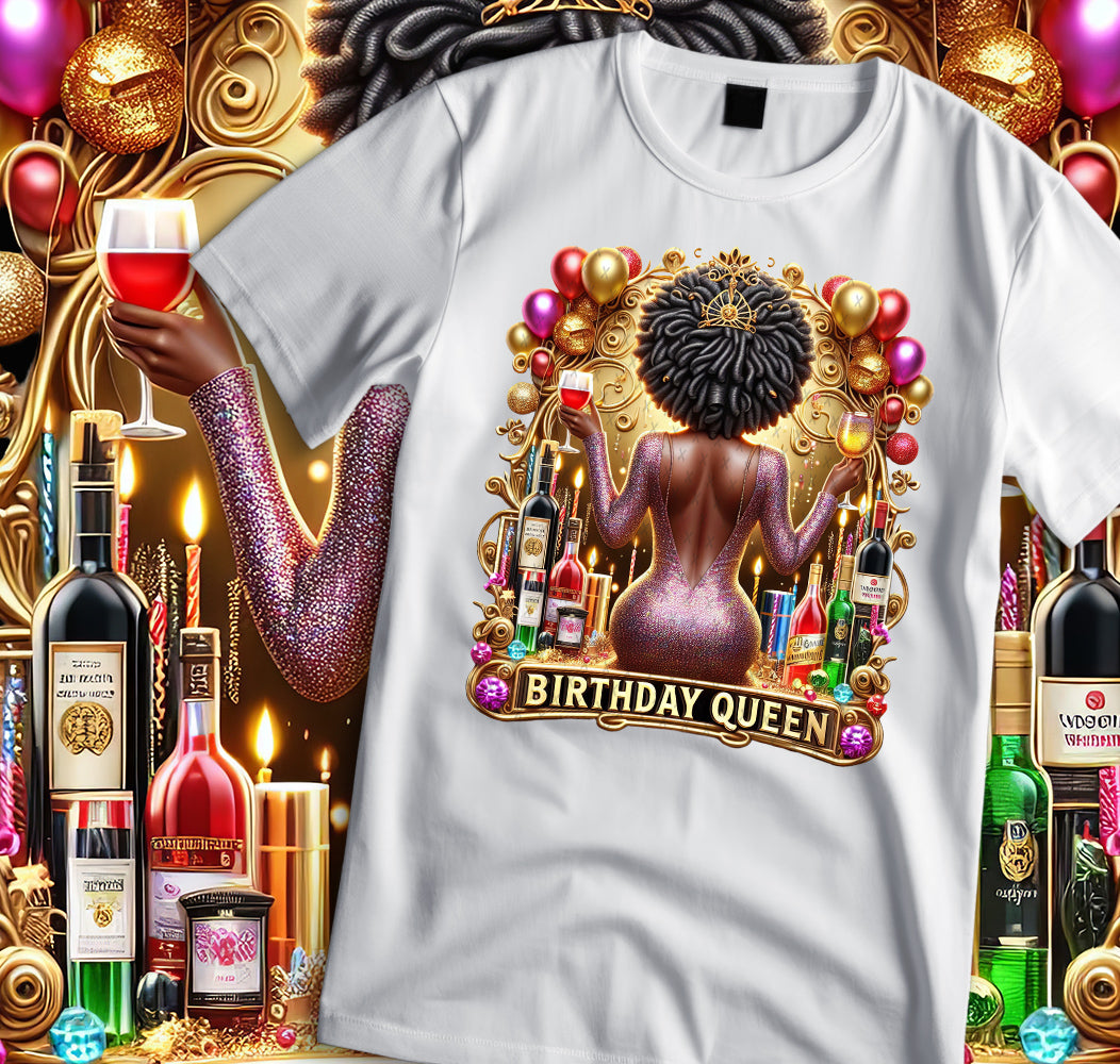 Birthday Queen Shirt and Tumbler Wrap Bundle