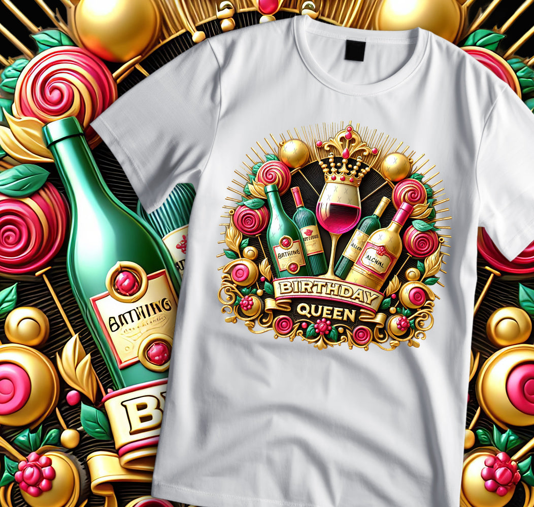 Birthday Queen Shirt and Tumbler Wrap Bundle