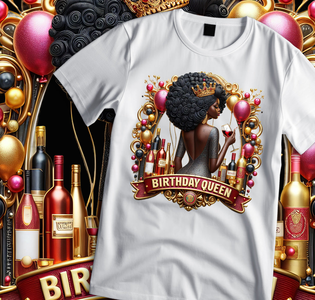 Birthday Queen Shirt and Tumbler Wrap Bundle