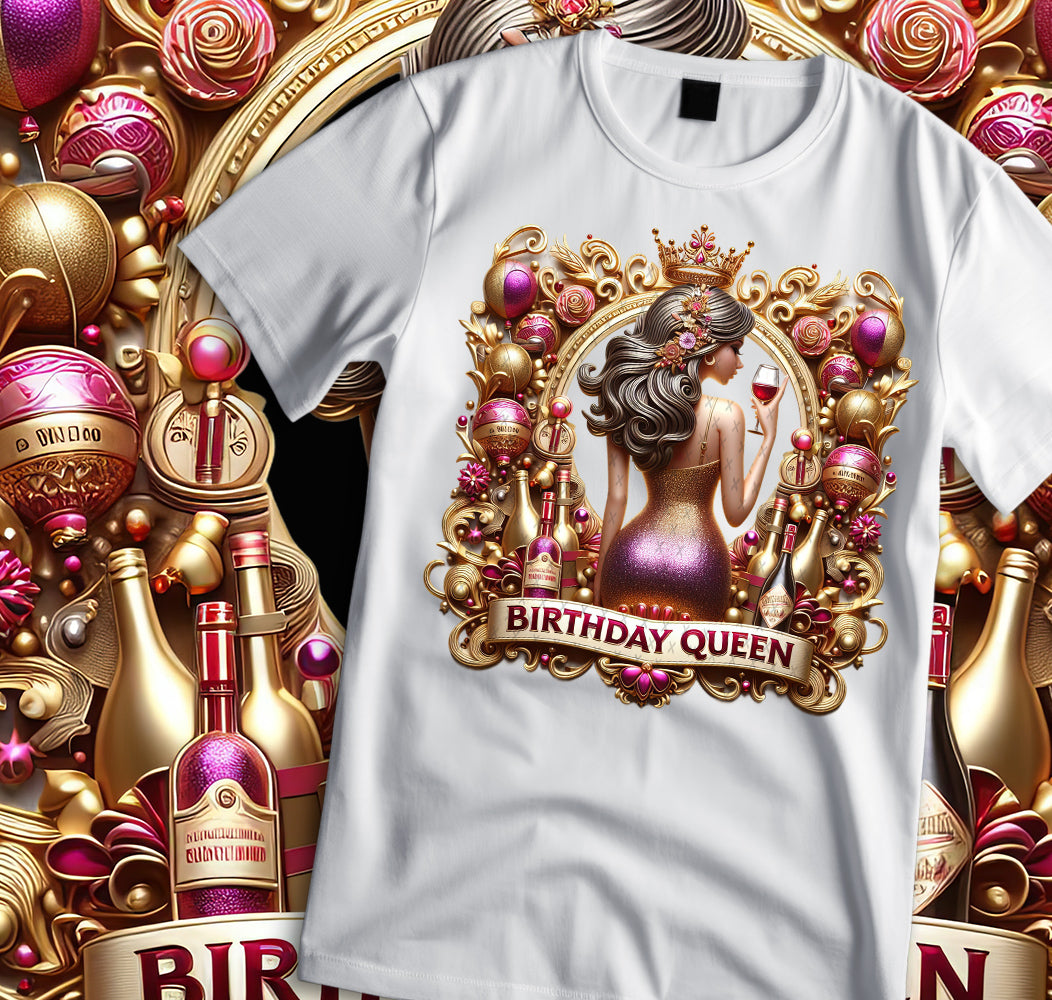 Birthday Queen Shirt and Tumbler Wrap Bundle