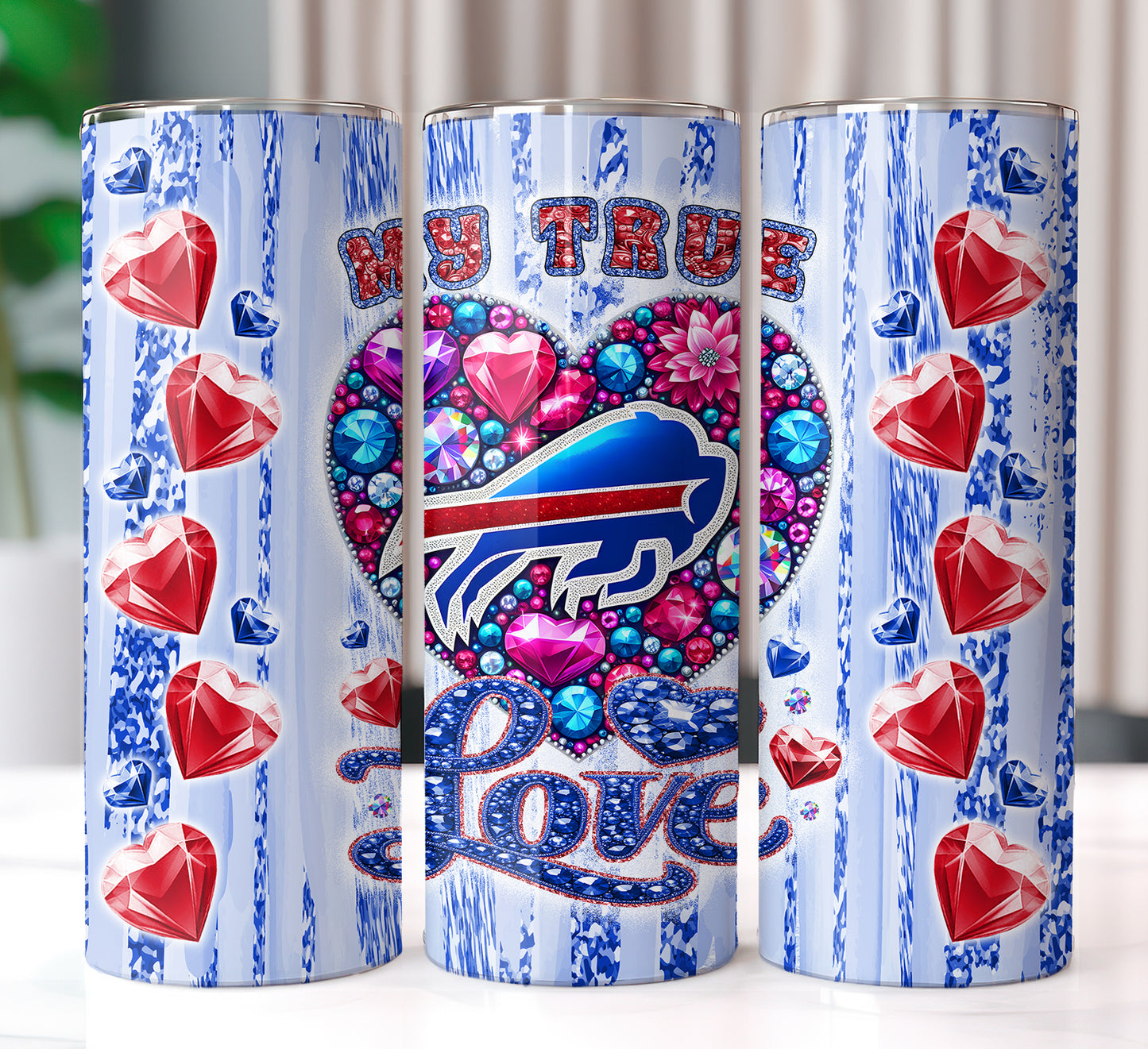 My True Love Football Tumbler 20oz PNG Wrap