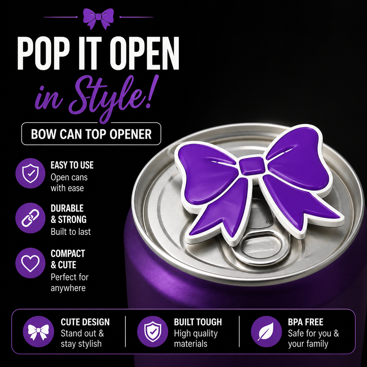 3D Bow Can Opener – Nail Saver