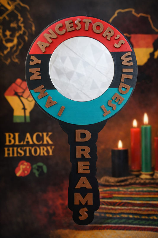 ✨ Custom 3D Printed Affirmation Mirror – Inspirational Handheld Mirror