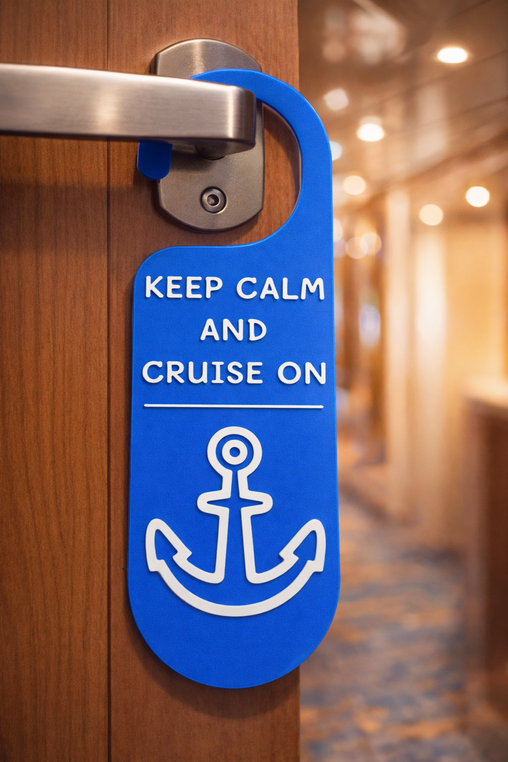Keep Calm and Cruise On – Cruise Door Hanger Mockup