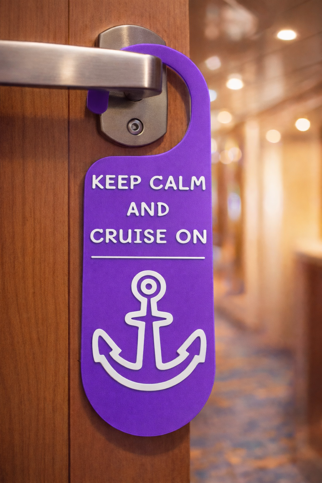Keep Calm and Cruise On – Cruise Door Hanger Mockup