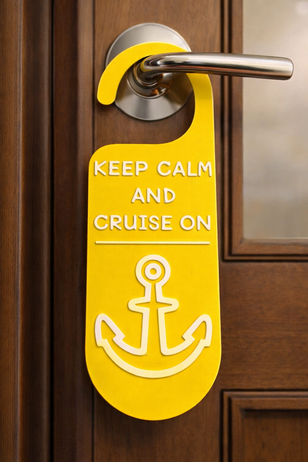 Keep Calm and Cruise On – Cruise Door Hanger Mockup