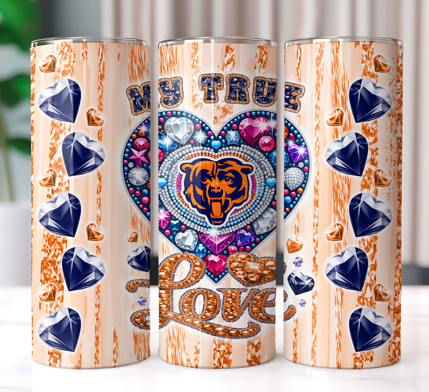 My True Love Football Tumbler 20oz PNG Wrap