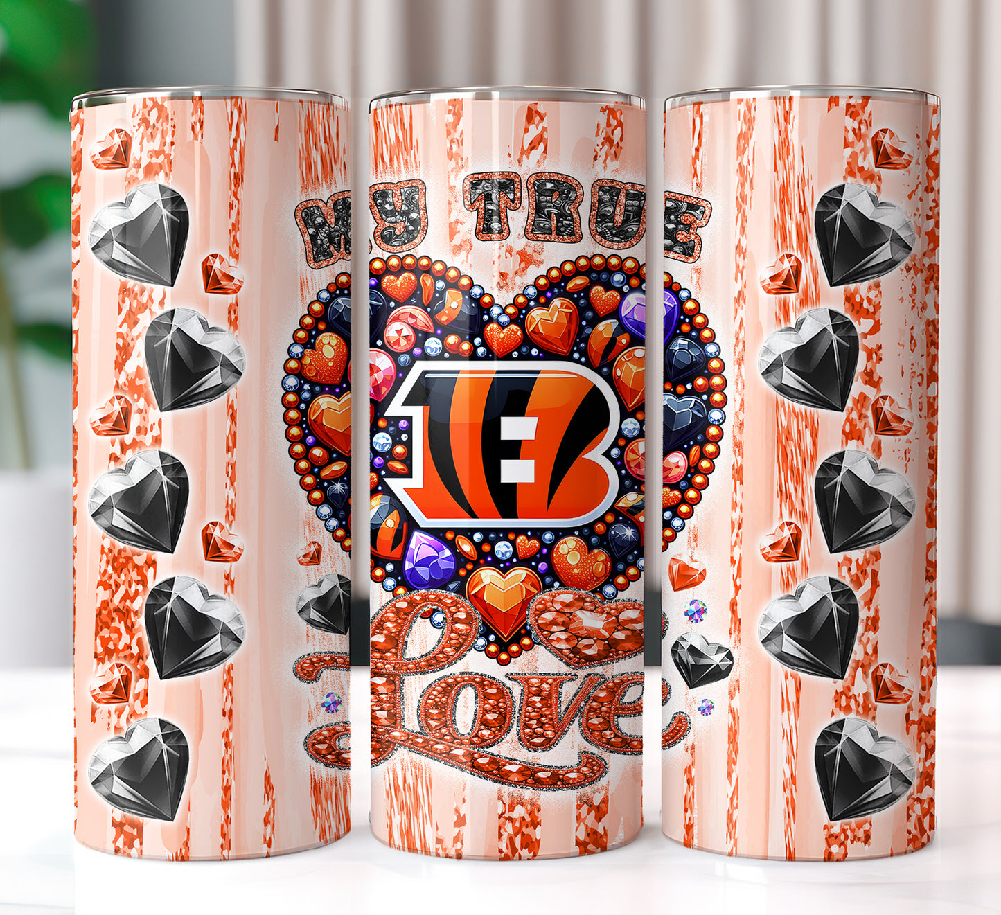 My True Love Football Tumbler 20oz PNG Wrap