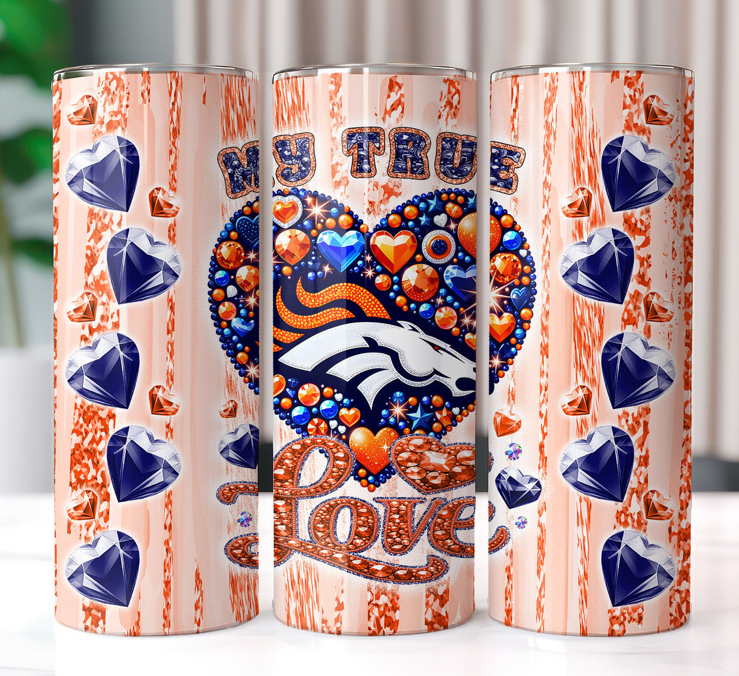 My True Love Football Tumbler 20oz PNG Wrap