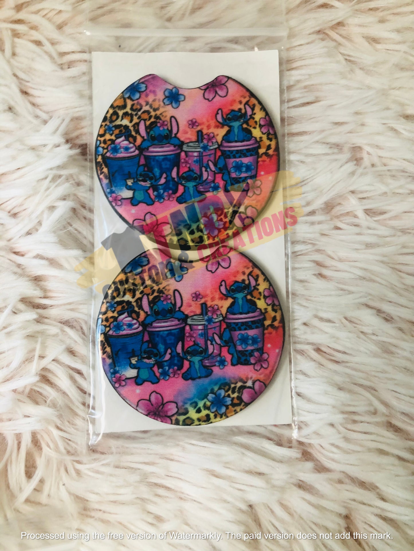 Set of 2 Customized Neoprene Car Coaster