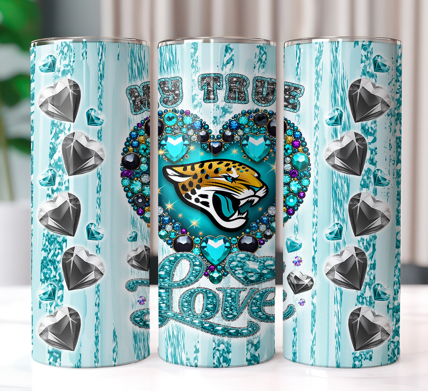 My True Love Football Tumbler 20oz PNG Wrap