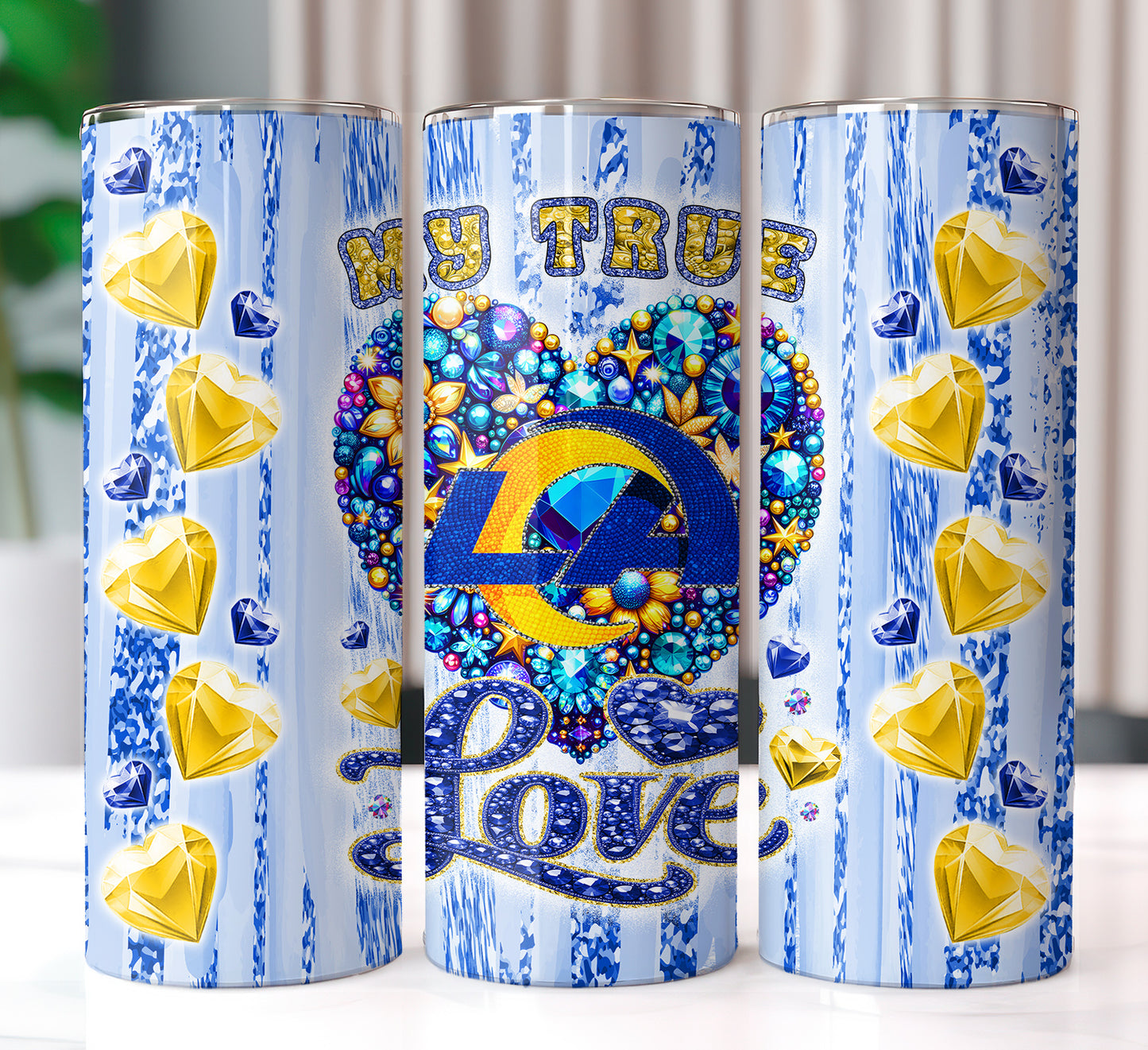 My True Love Football Tumbler 20oz PNG Wrap