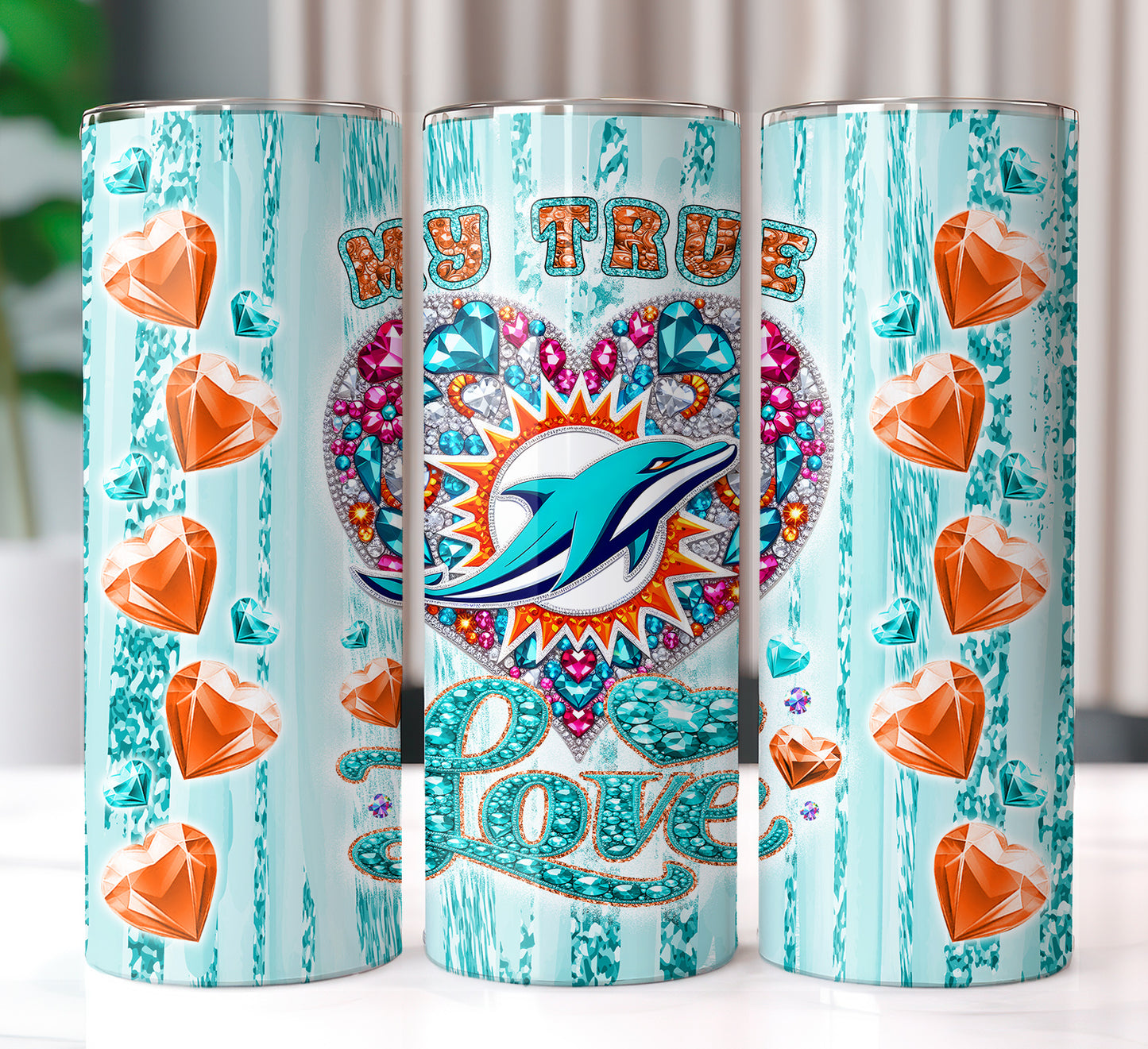 My True Love Football Tumbler 20oz PNG Wrap