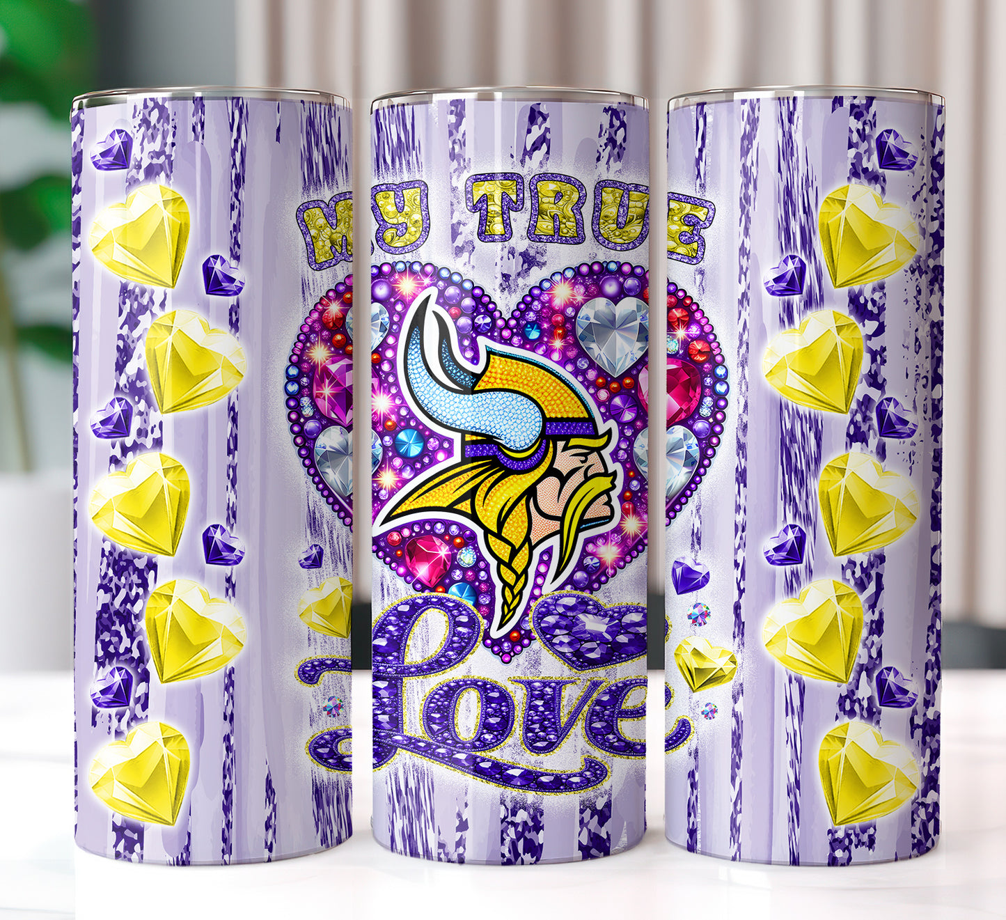 My True Love Football Tumbler 20oz PNG Wrap