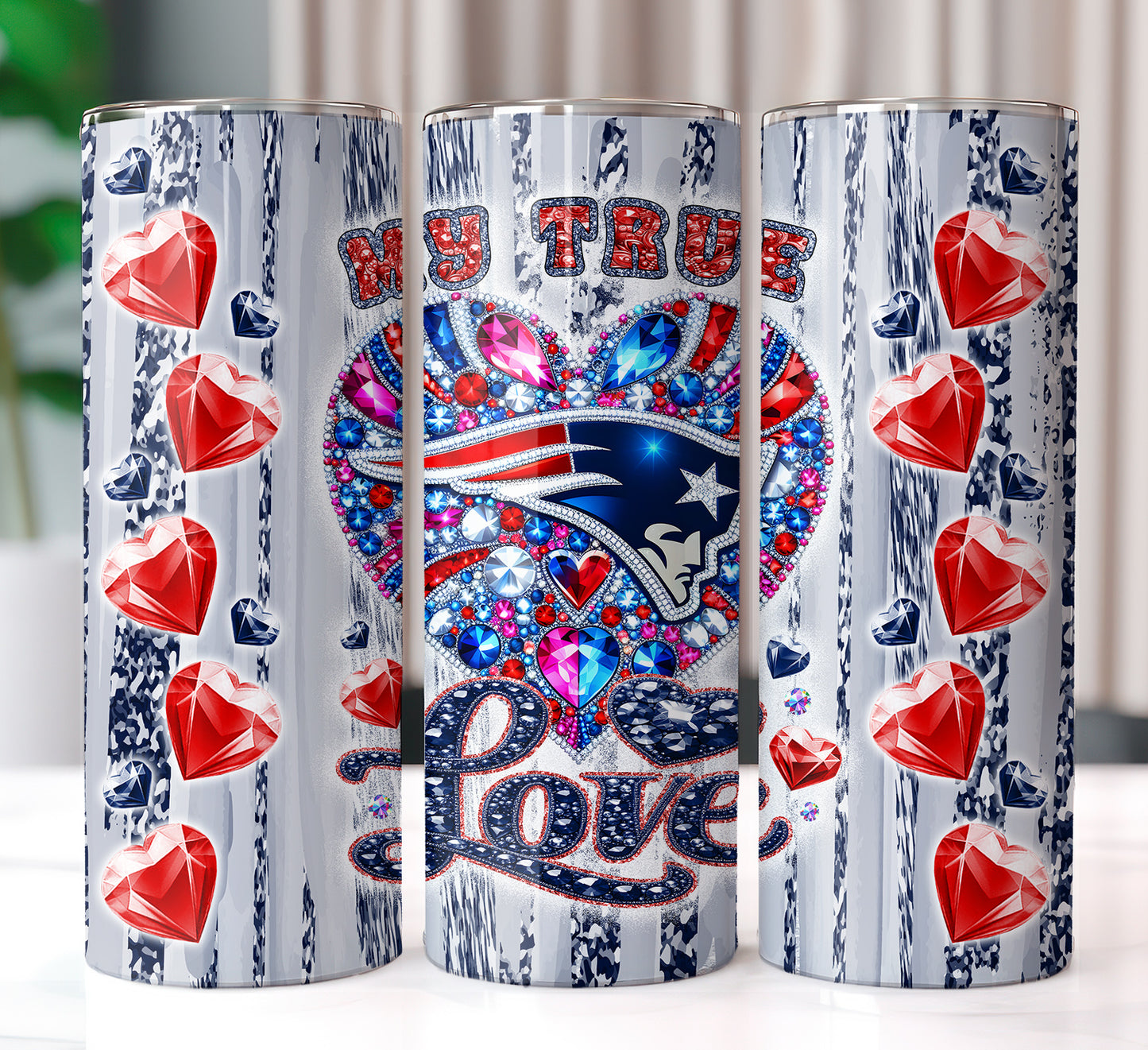 My True Love Football Tumbler 20oz PNG Wrap