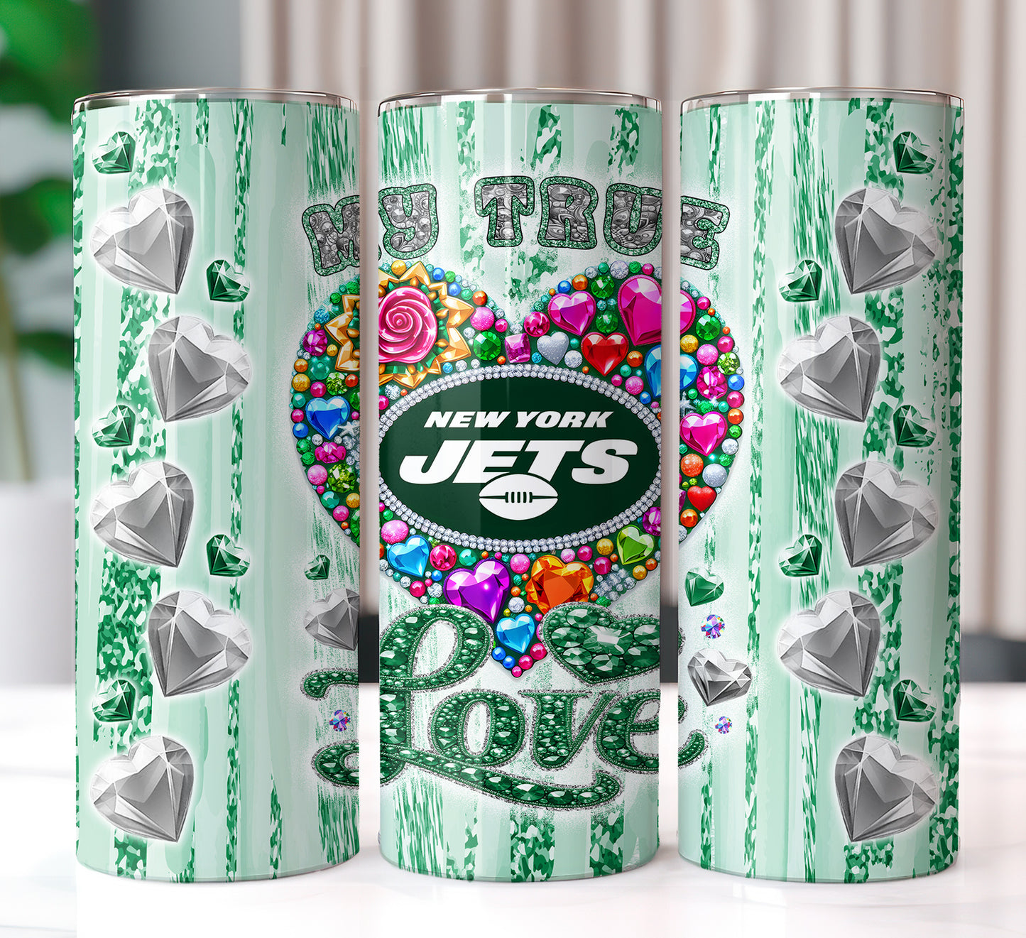 My True Love Football Tumbler 20oz PNG Wrap