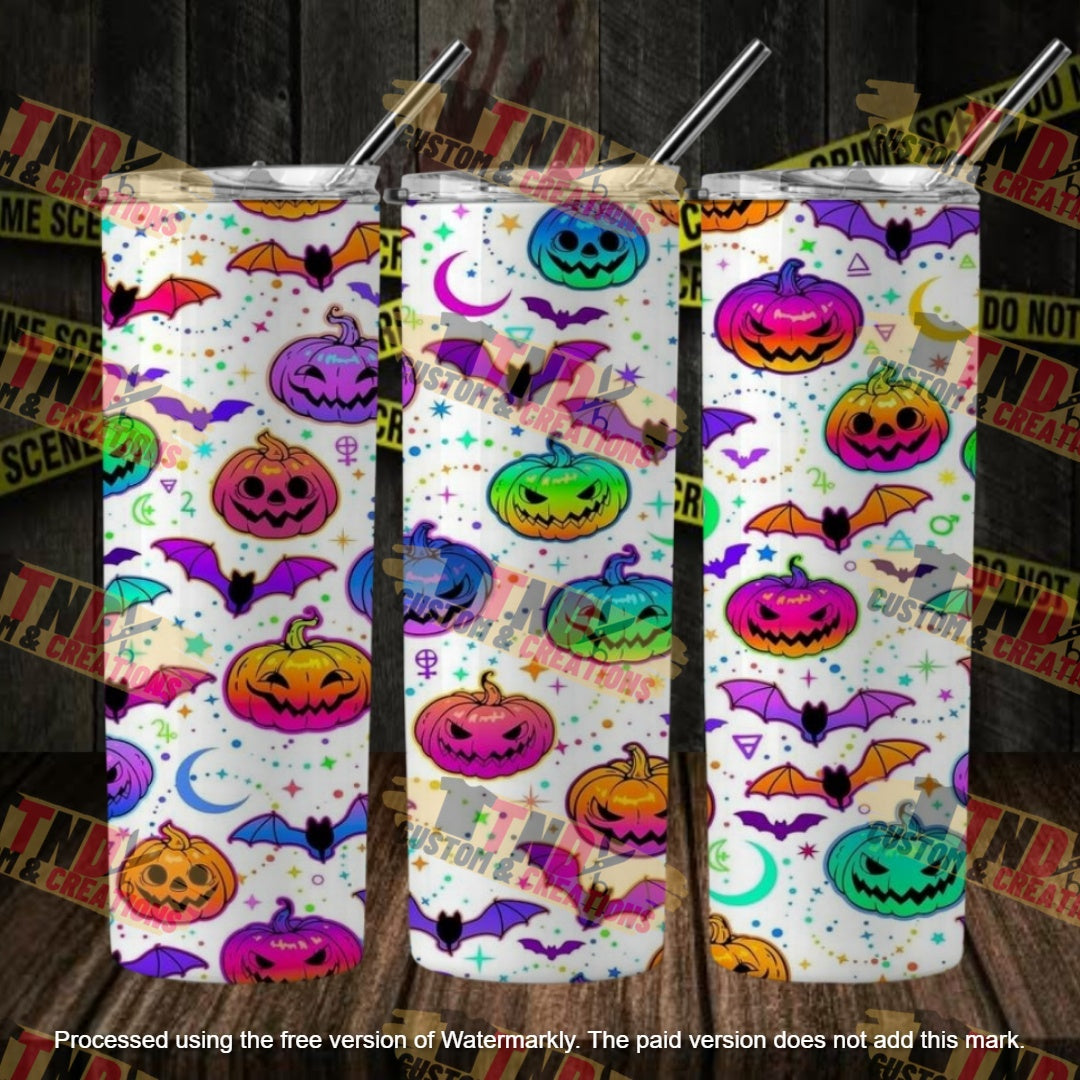 Spooky 20oz Halloween Tumbler with Straw - 300 DPI