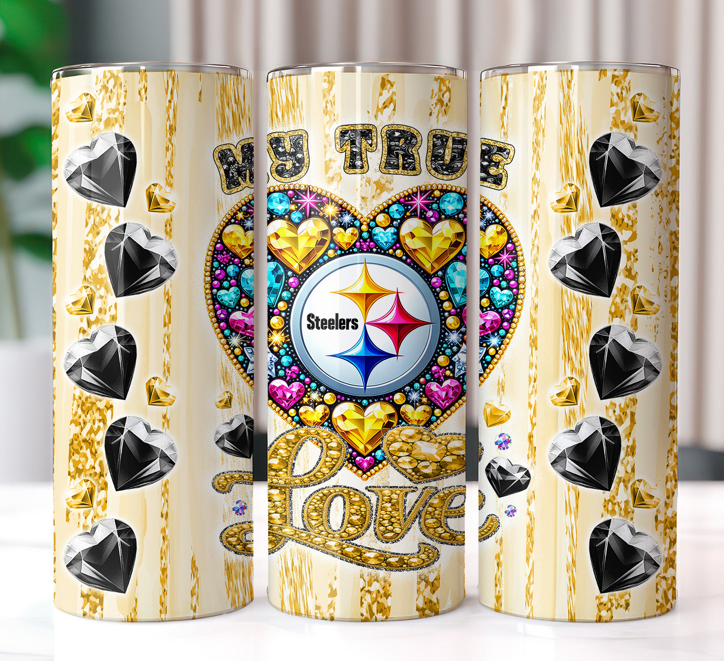 My True Love Football Tumbler 20oz PNG Wrap