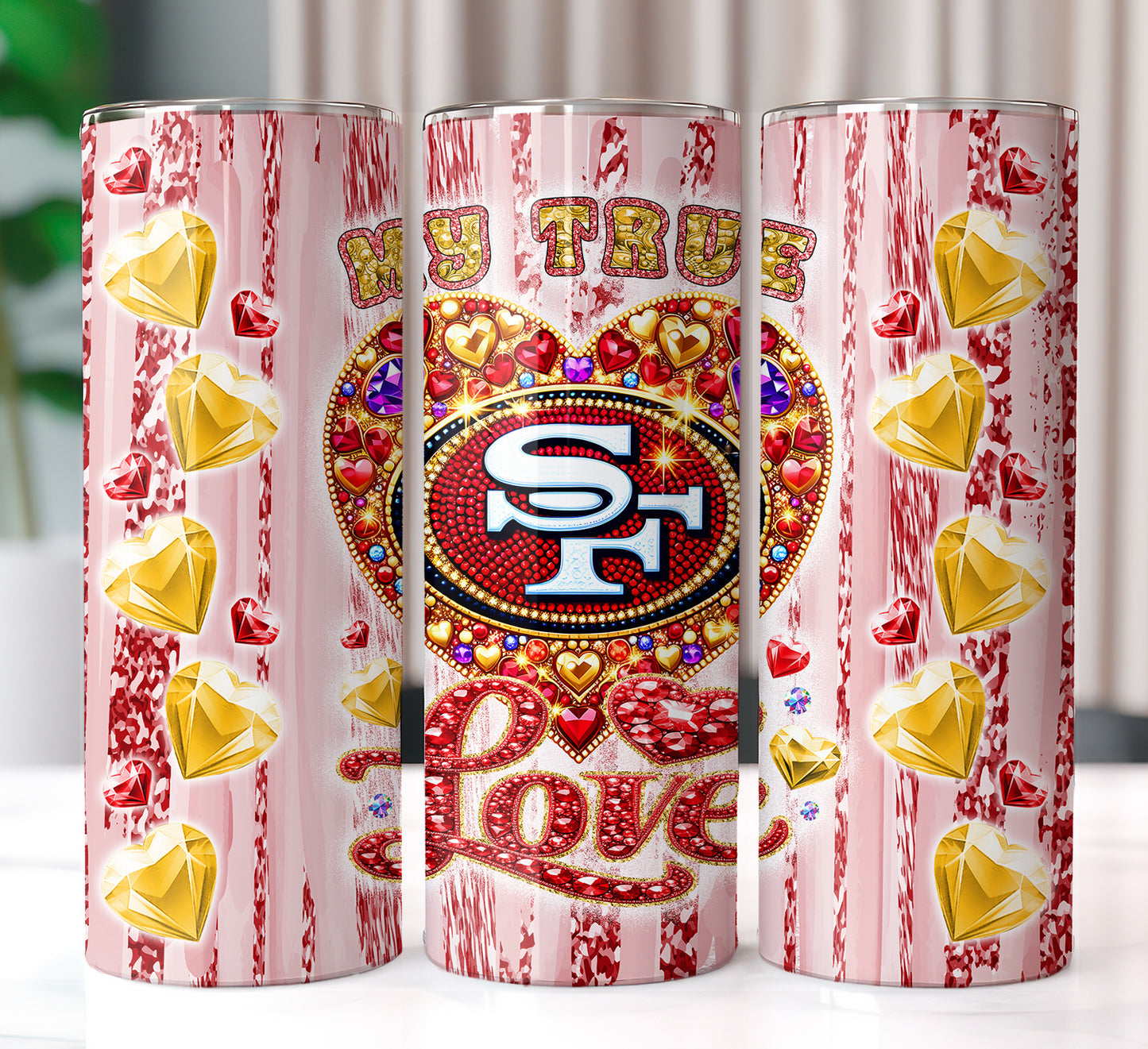 My True Love Football Tumbler 20oz PNG Wrap