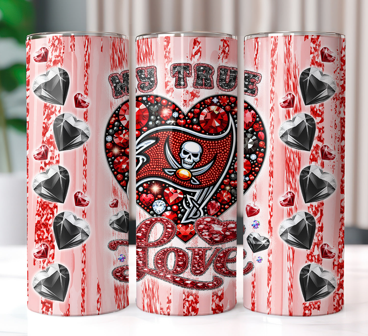 My True Love Football Tumbler 20oz PNG Wrap