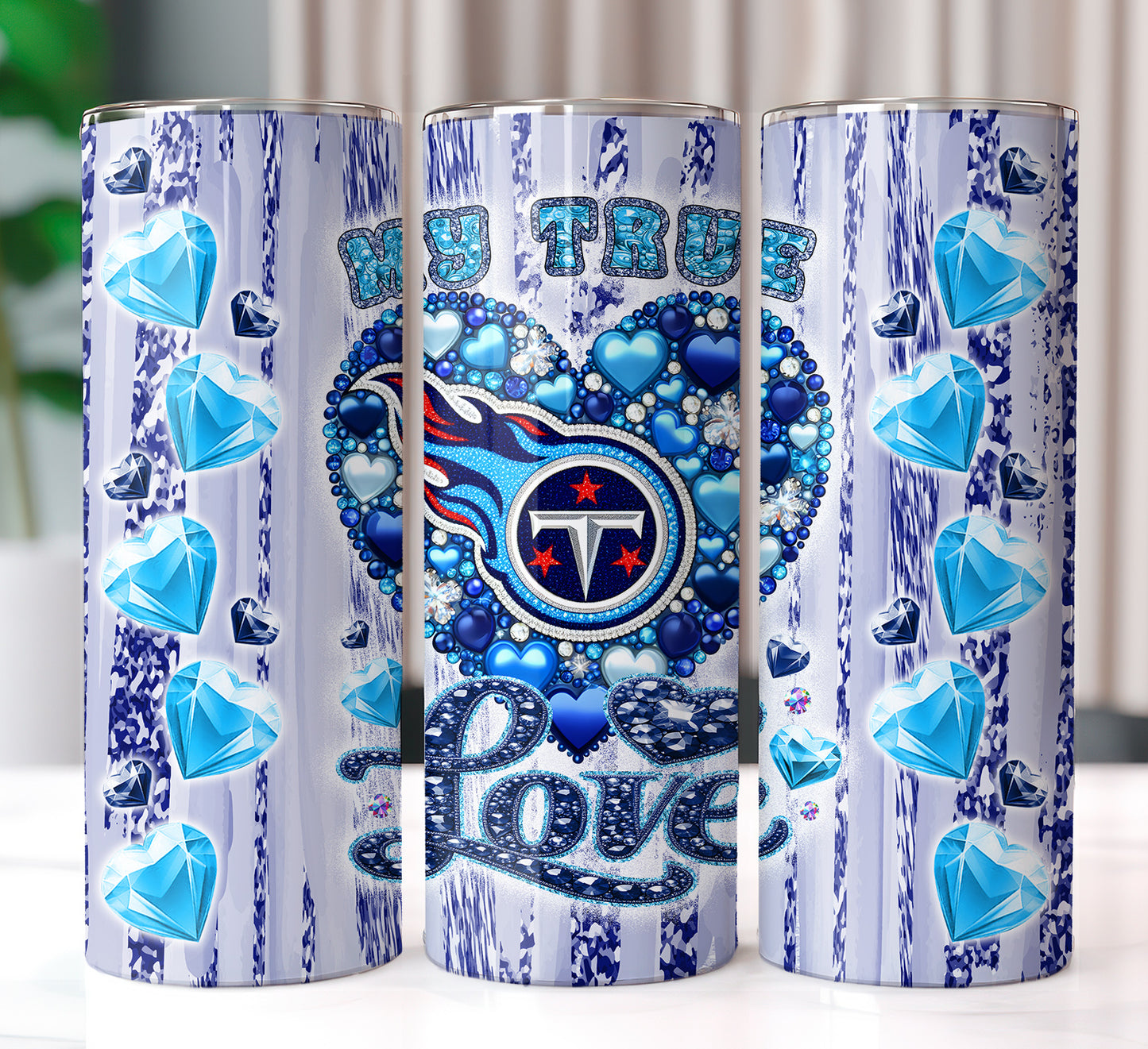 My True Love Football Tumbler 20oz PNG Wrap