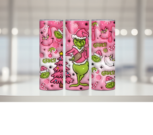 Pink Christmas Tumbler 20oz png wrap