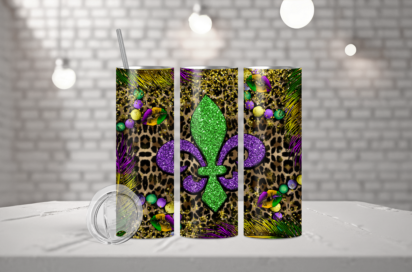 Mardi Gras Tumblers 20oz