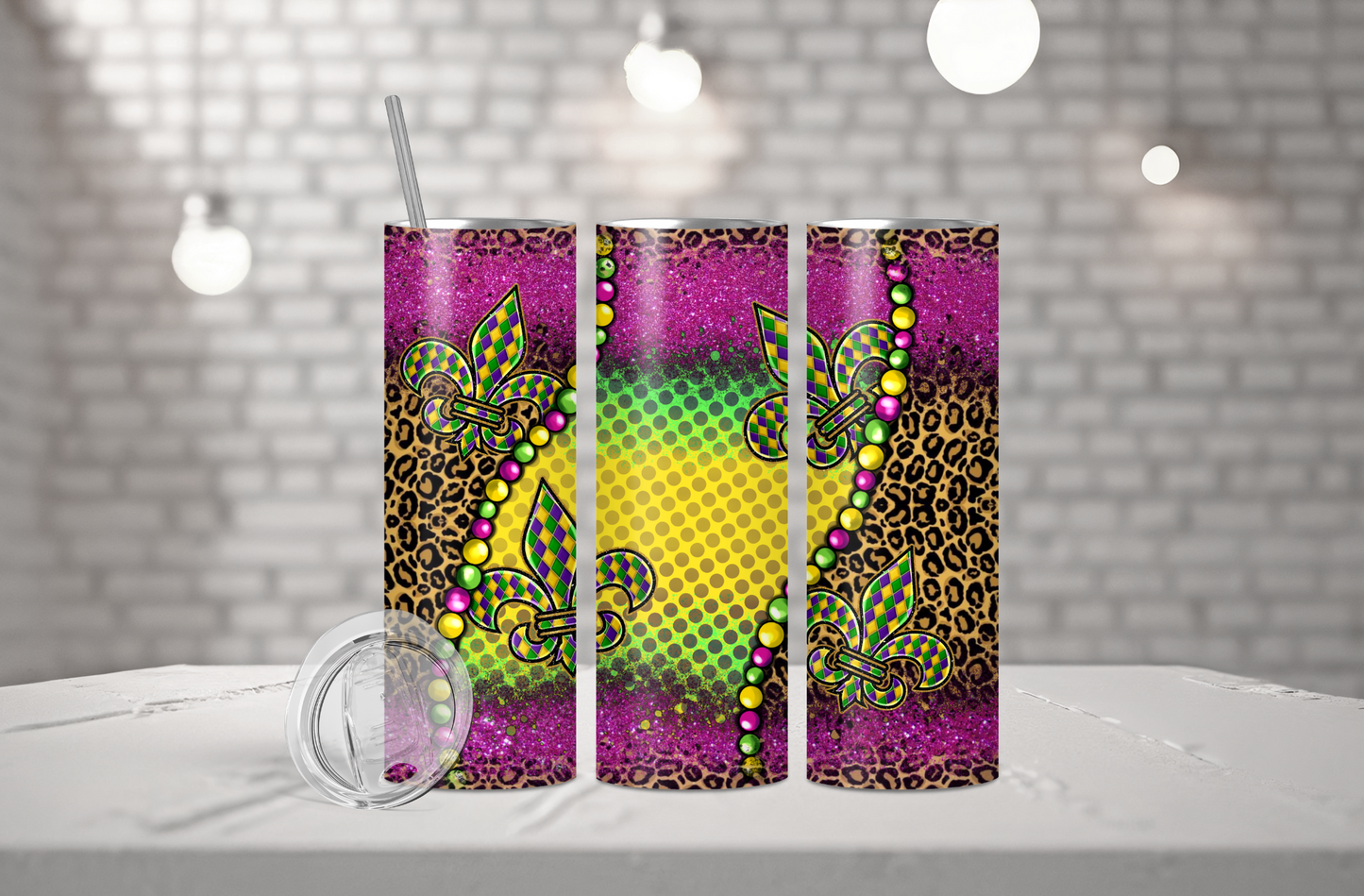 Mardi Gras Tumblers 20oz