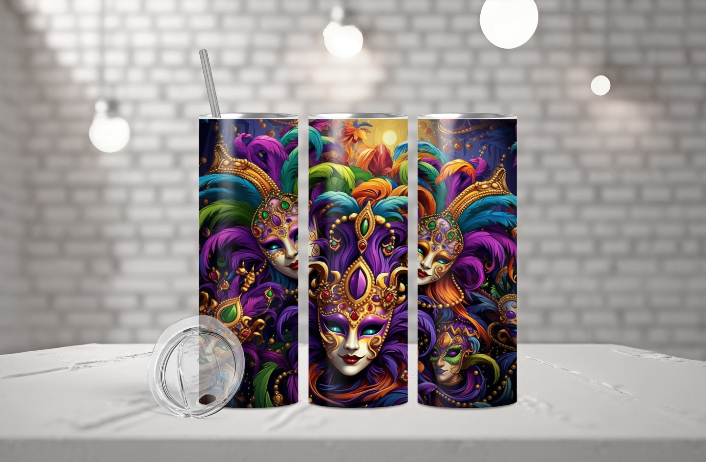 Mardi Gras Tumblers 20oz