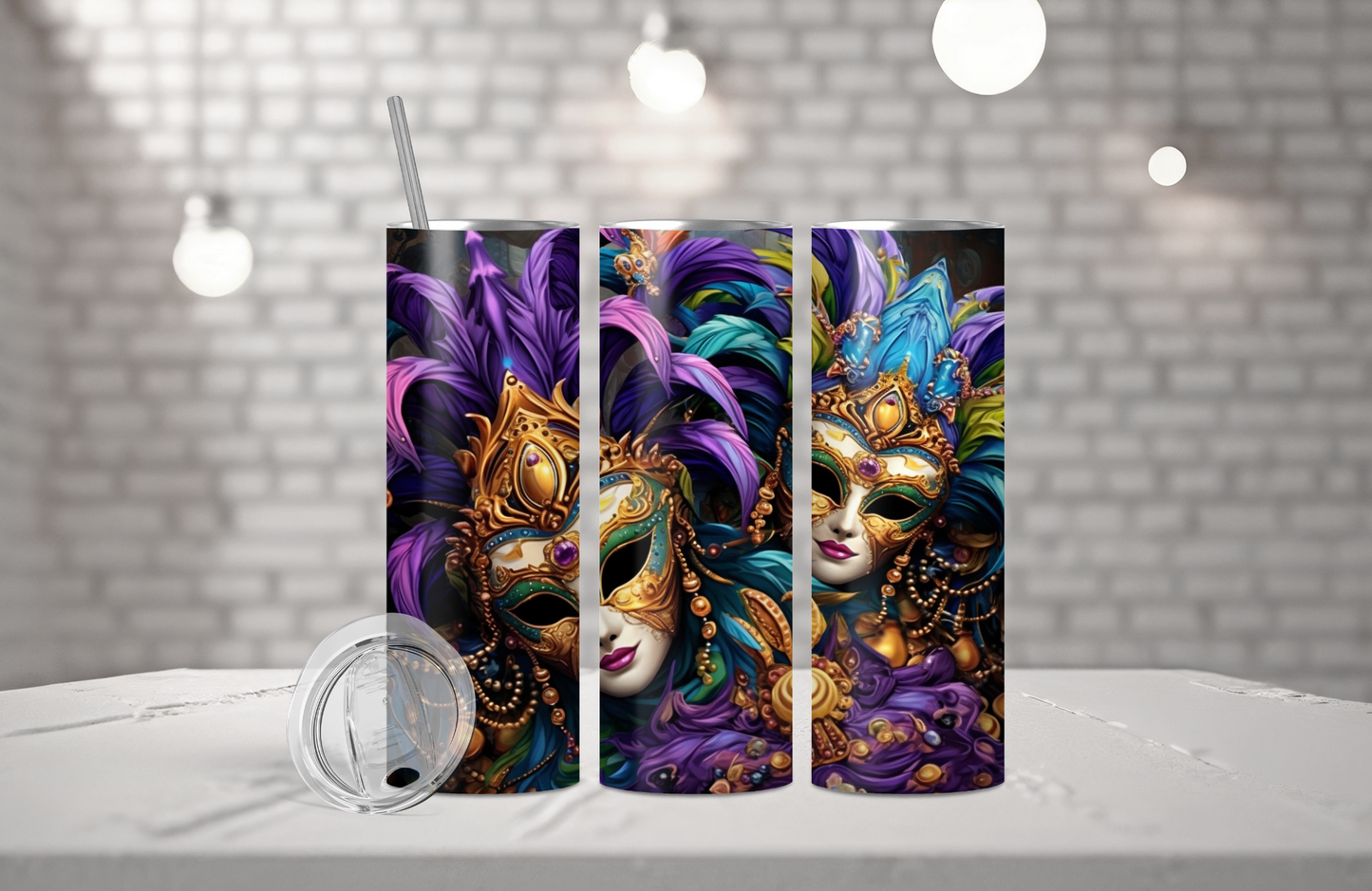 Mardi Gras Tumblers 20oz