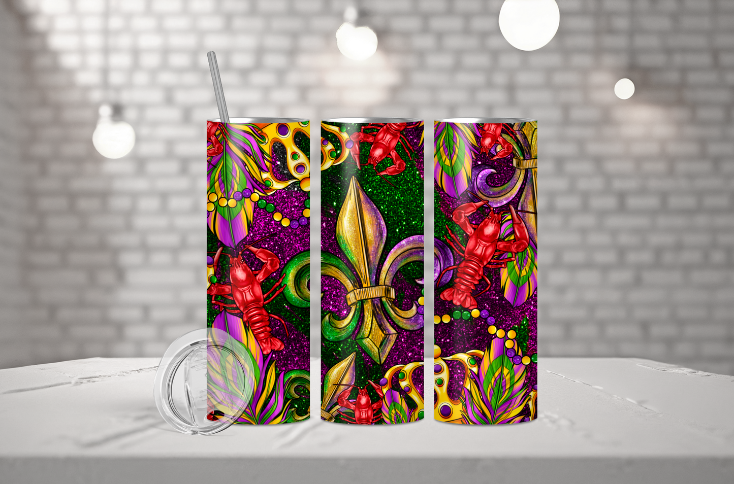 Mardi Gras Tumblers 20oz