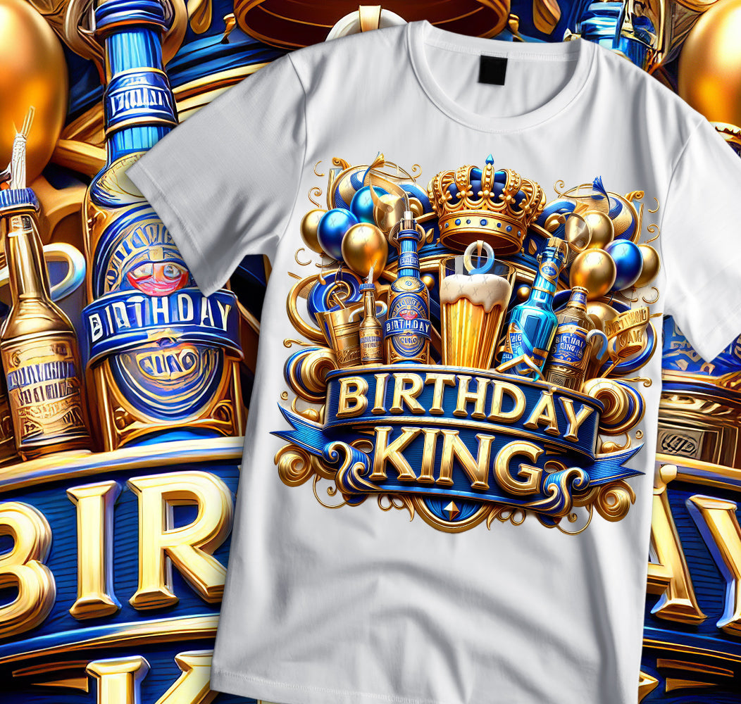 Birthday King Shirt and Tumbler Wrap Bundle