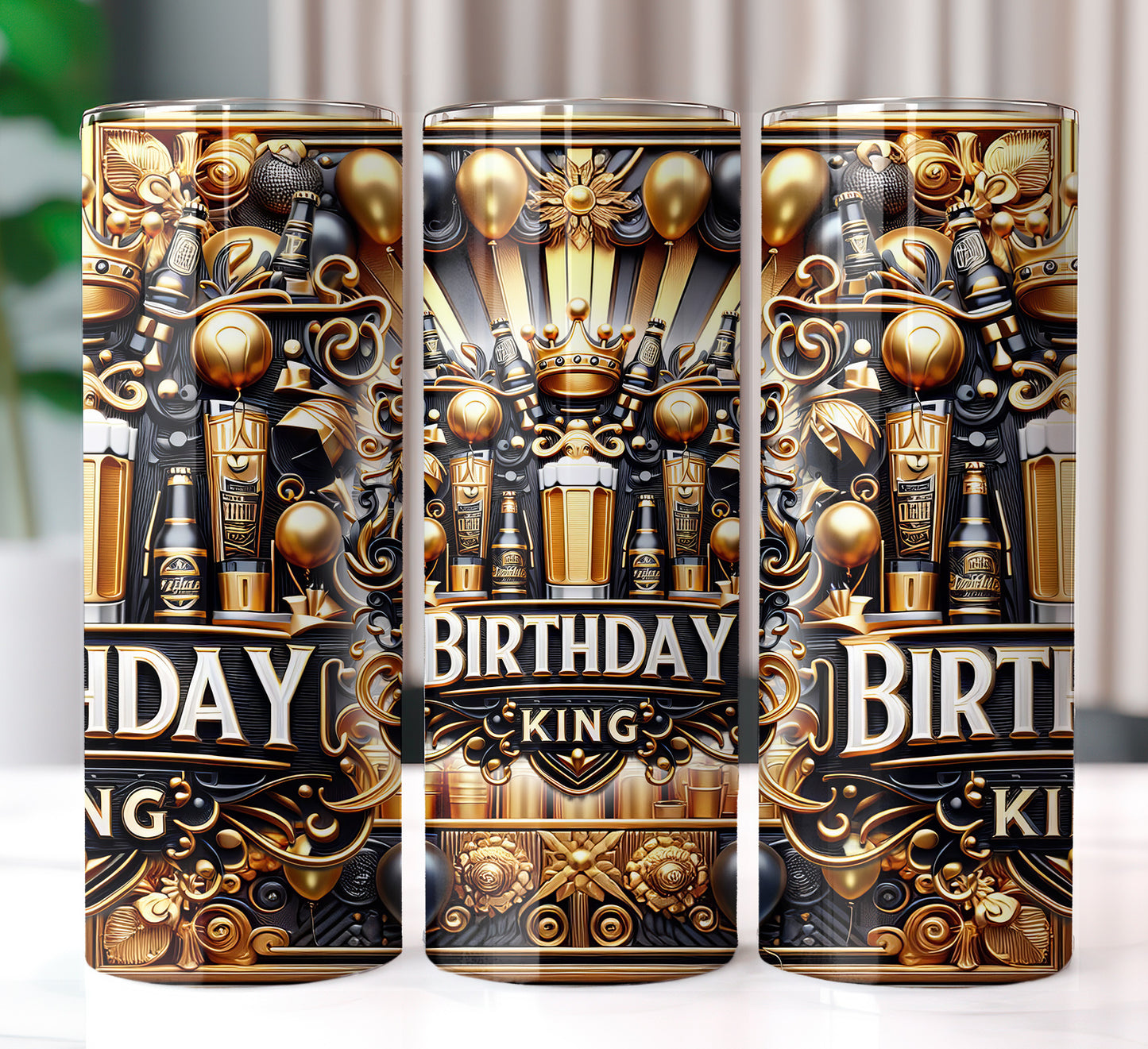 Birthday King Shirt and Tumbler Wrap Bundle