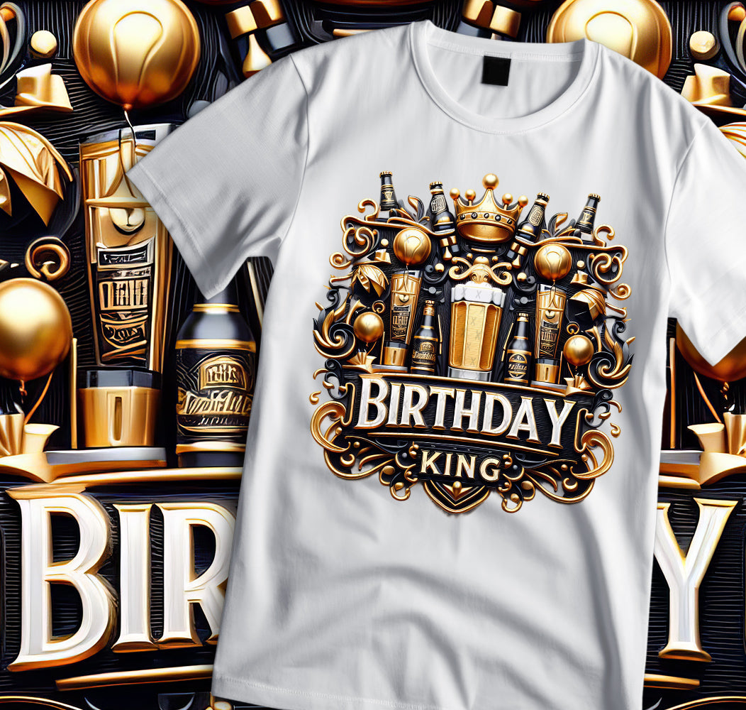 Birthday King Shirt and Tumbler Wrap Bundle