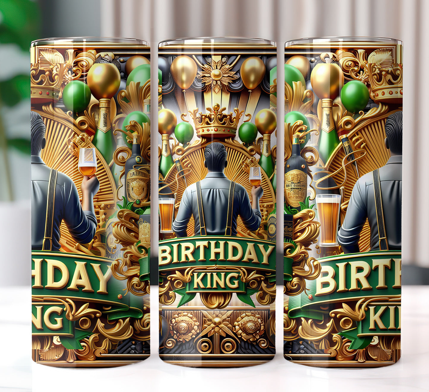 Birthday King Shirt and Tumbler Wrap Bundle