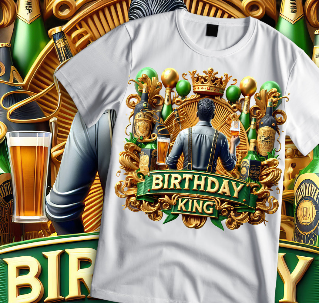 Birthday King Shirt and Tumbler Wrap Bundle