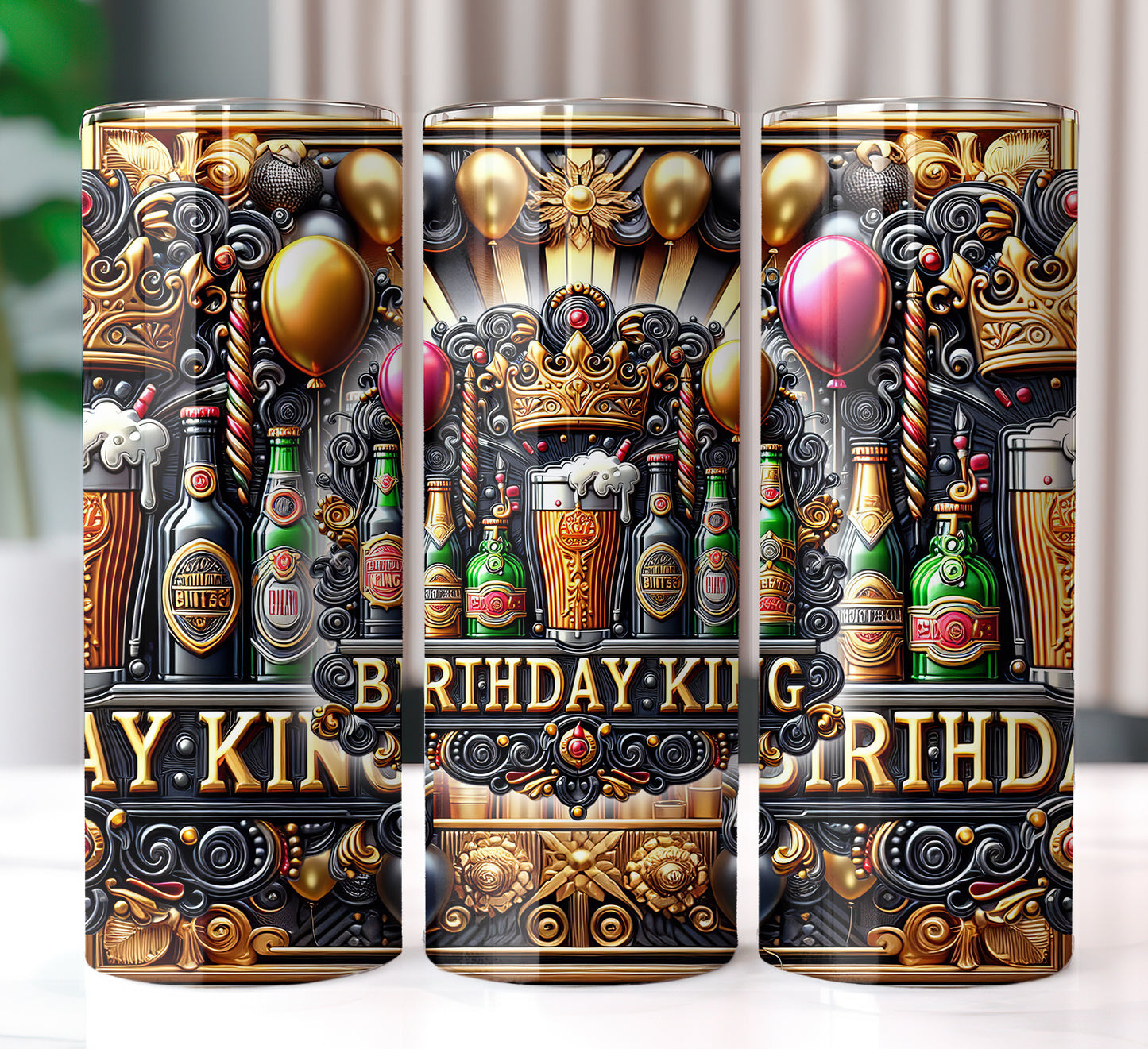 Birthday King Shirt and Tumbler Wrap Bundle