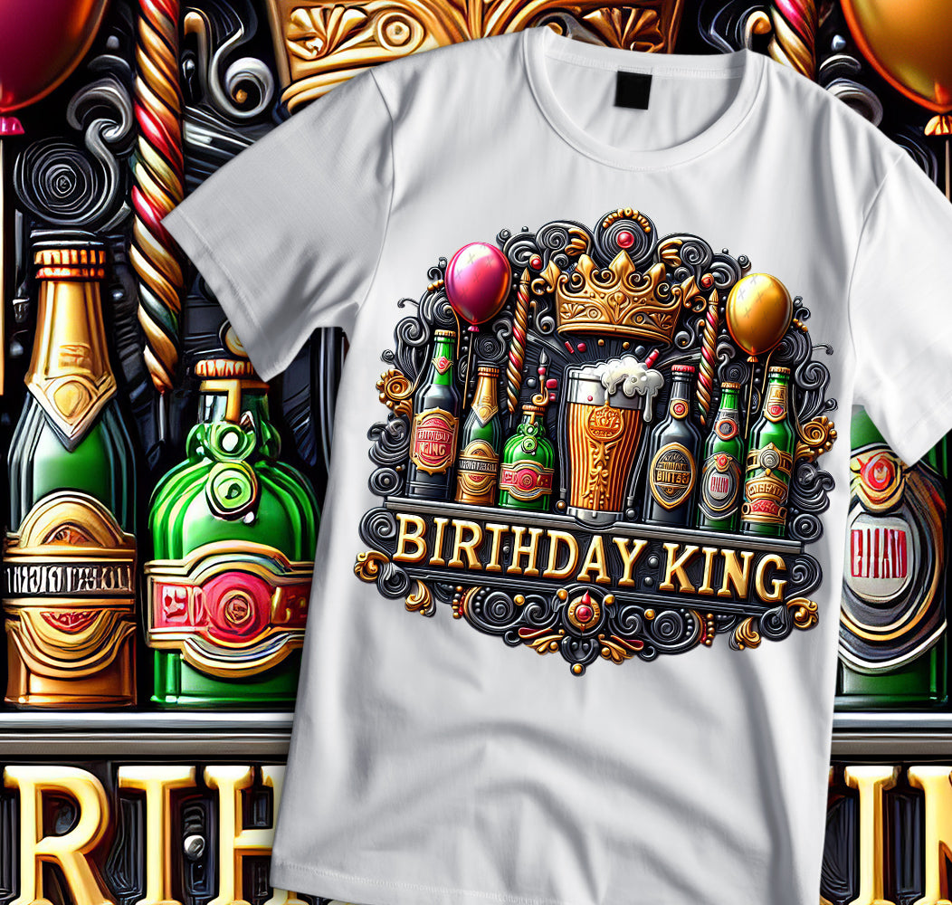 Birthday King Shirt and Tumbler Wrap Bundle