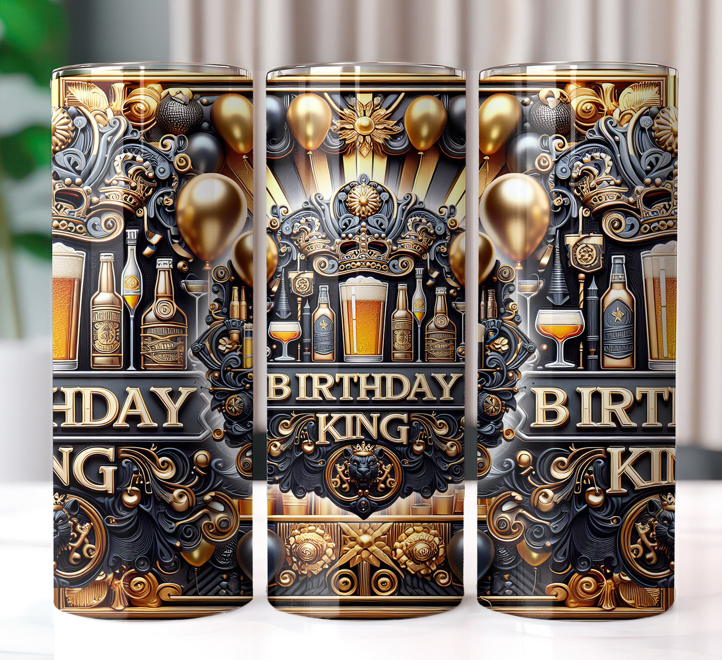 Birthday King Shirt and Tumbler Wrap Bundle