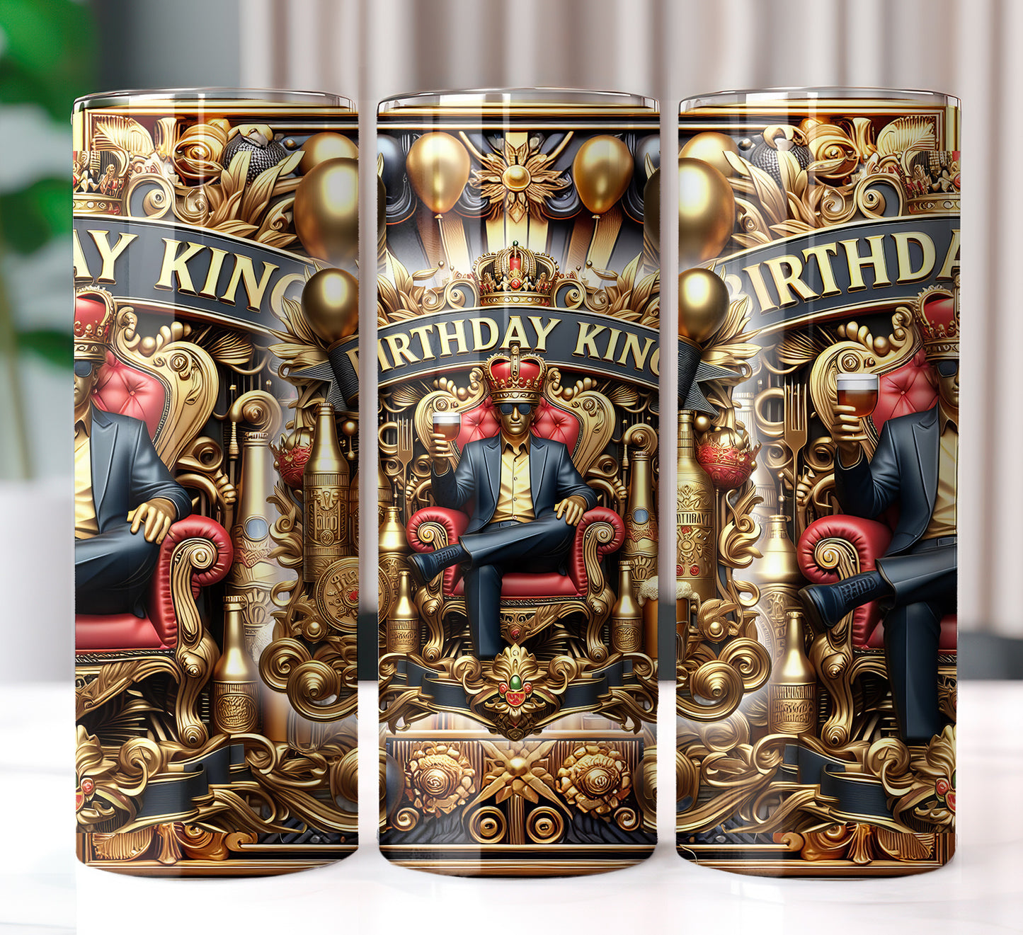 Birthday King Shirt and Tumbler Wrap Bundle