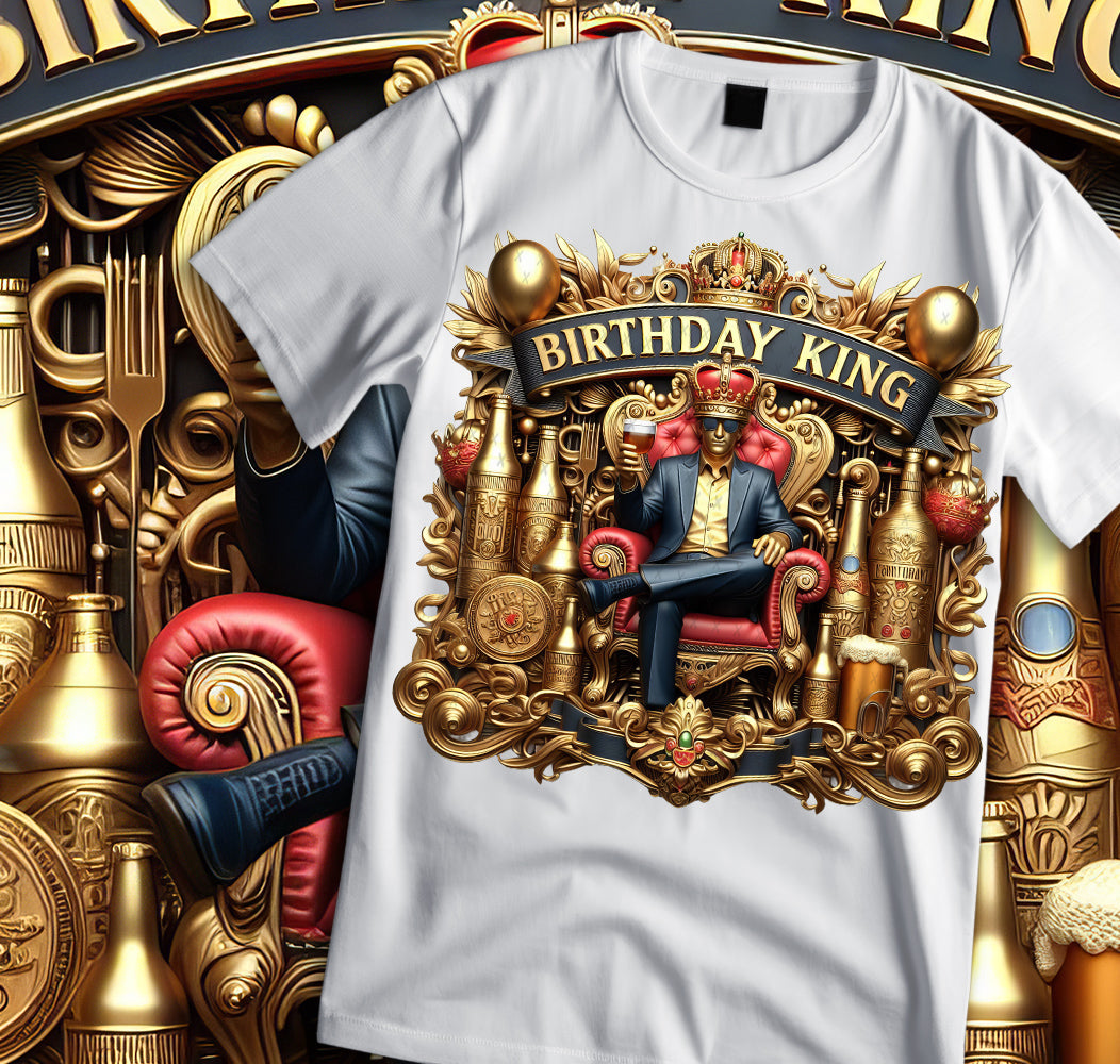 Birthday King Shirt and Tumbler Wrap Bundle