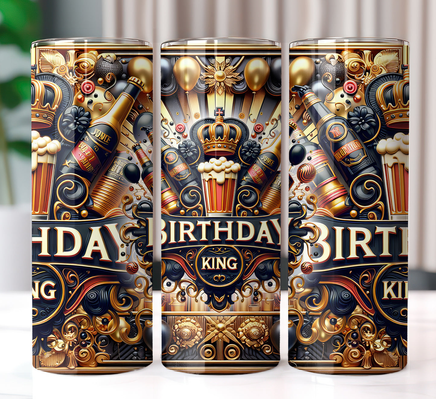 Birthday King Shirt and Tumbler Wrap Bundle