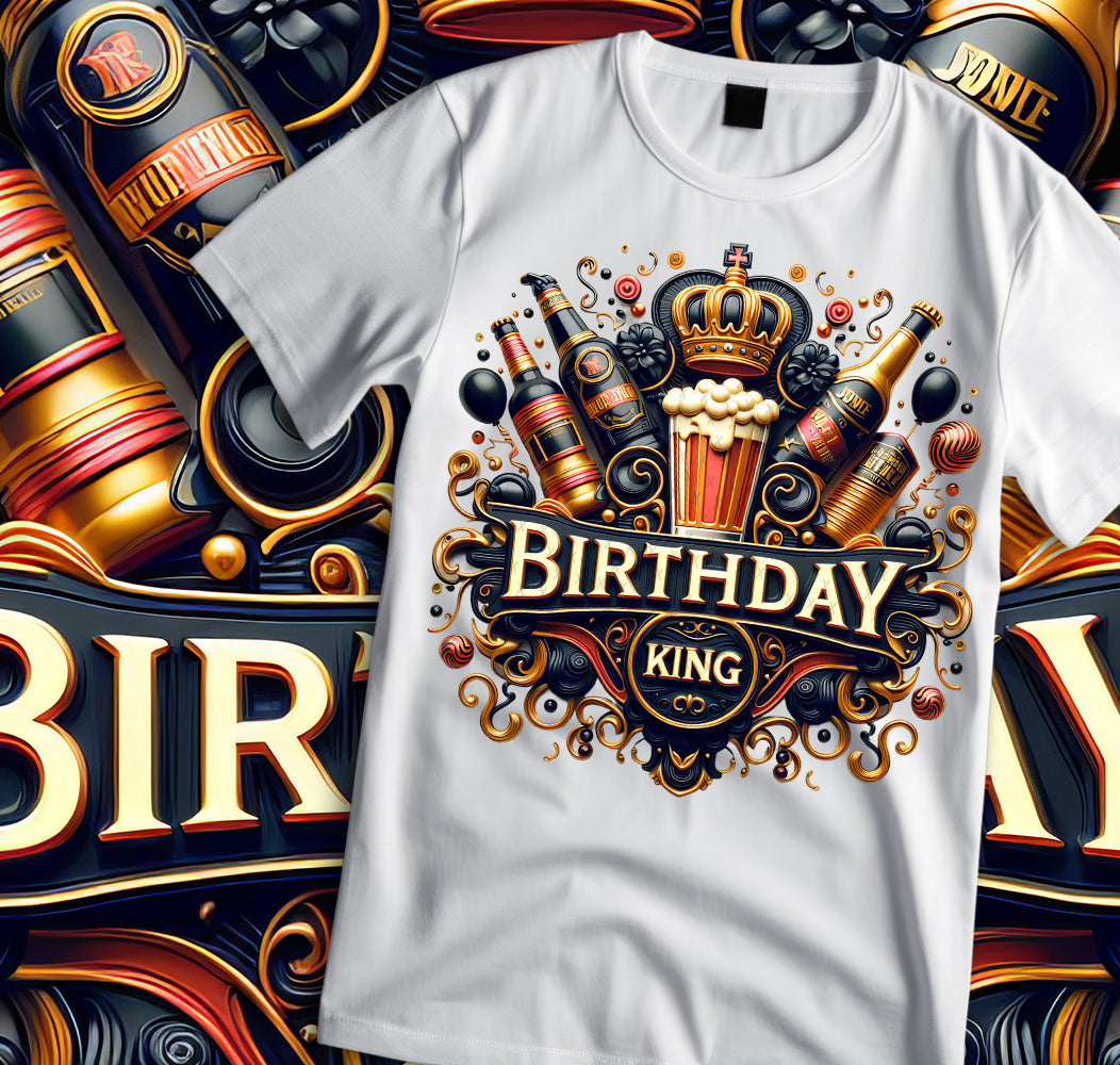 Birthday King Shirt and Tumbler Wrap Bundle