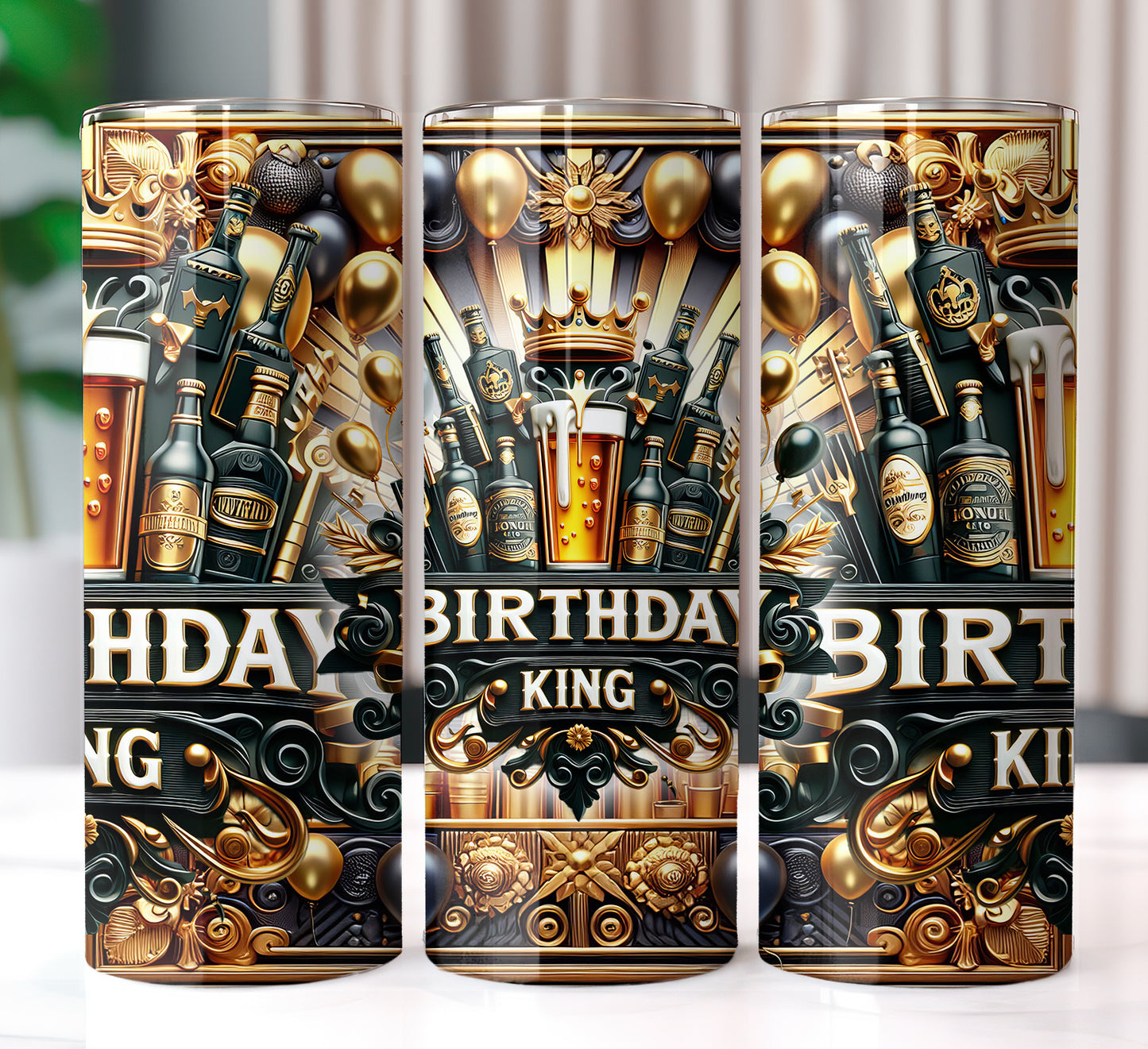 Birthday King Shirt and Tumbler Wrap Bundle