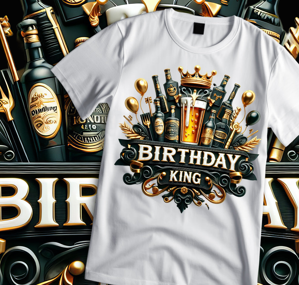 Birthday King Shirt and Tumbler Wrap Bundle