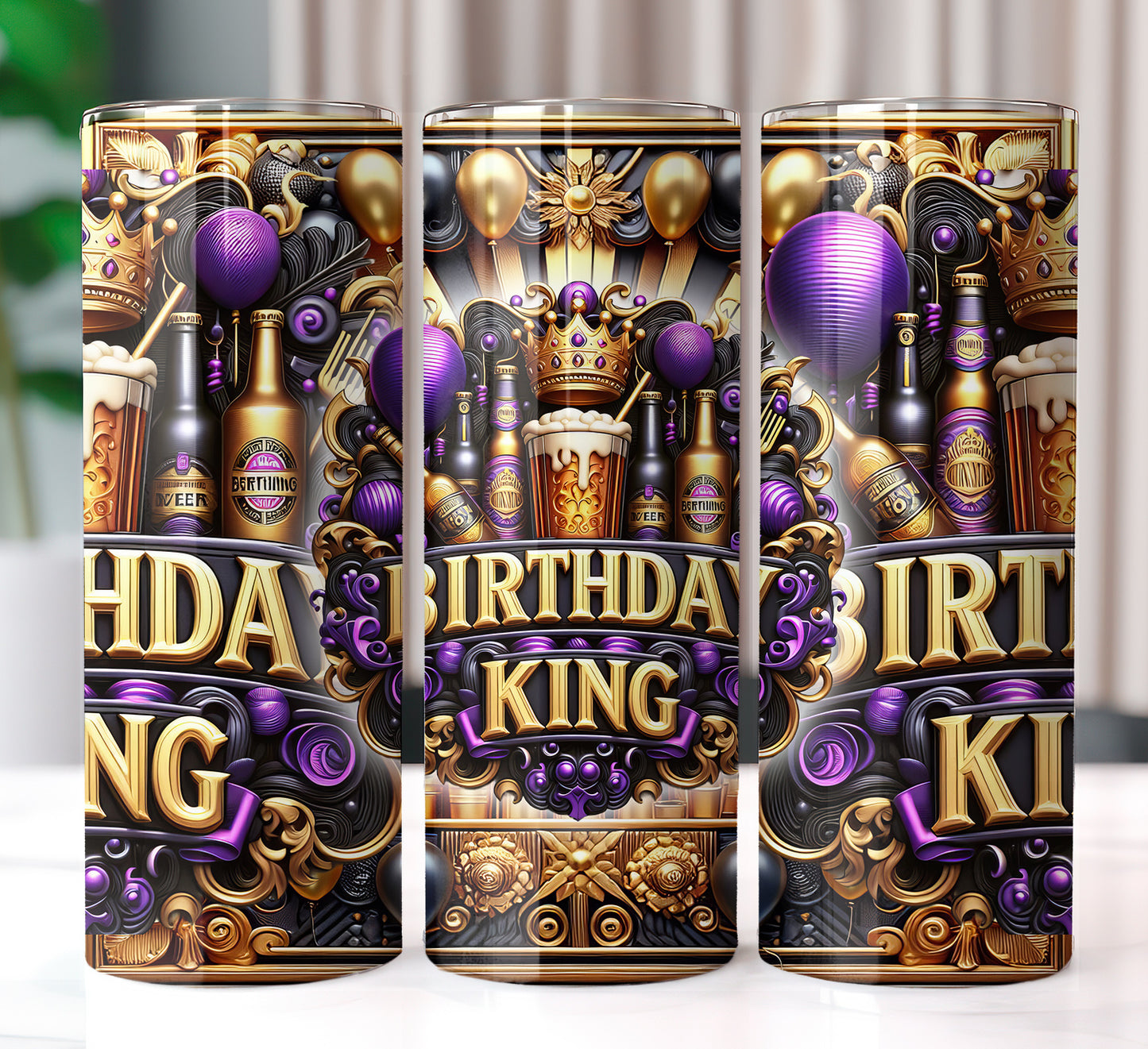 Birthday King Shirt and Tumbler Wrap Bundle