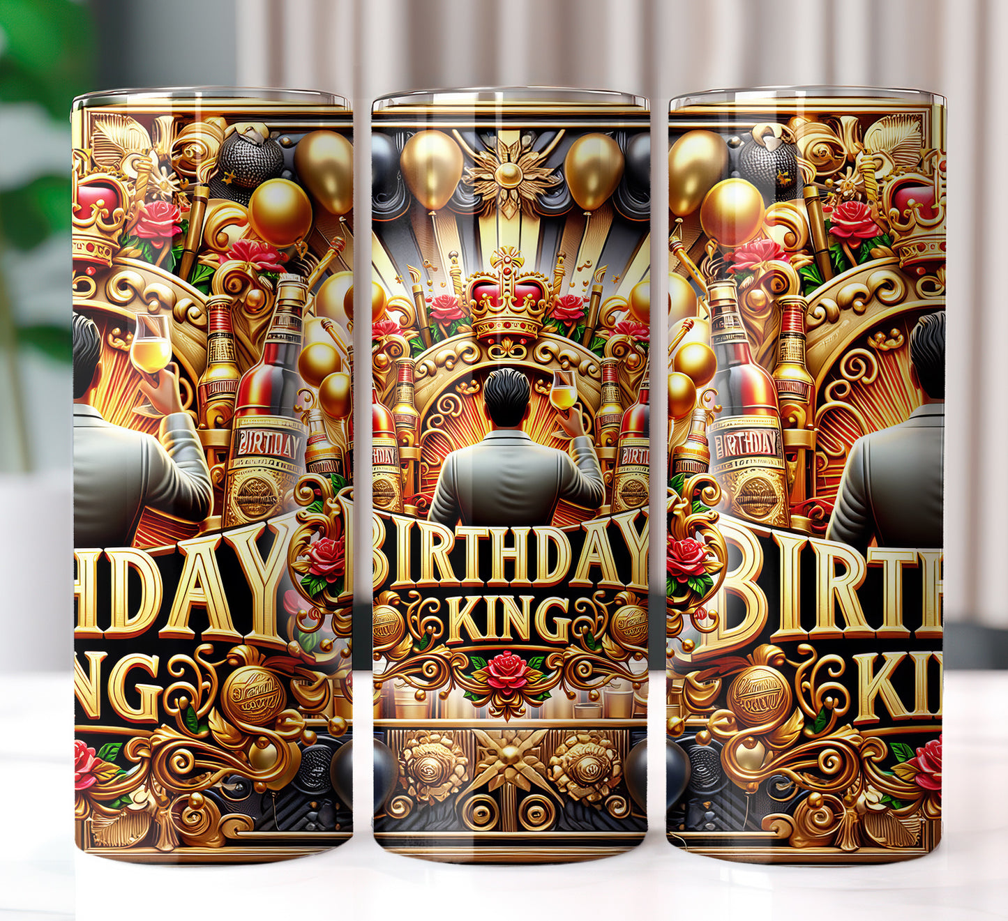 Birthday King Shirt and Tumbler Wrap Bundle