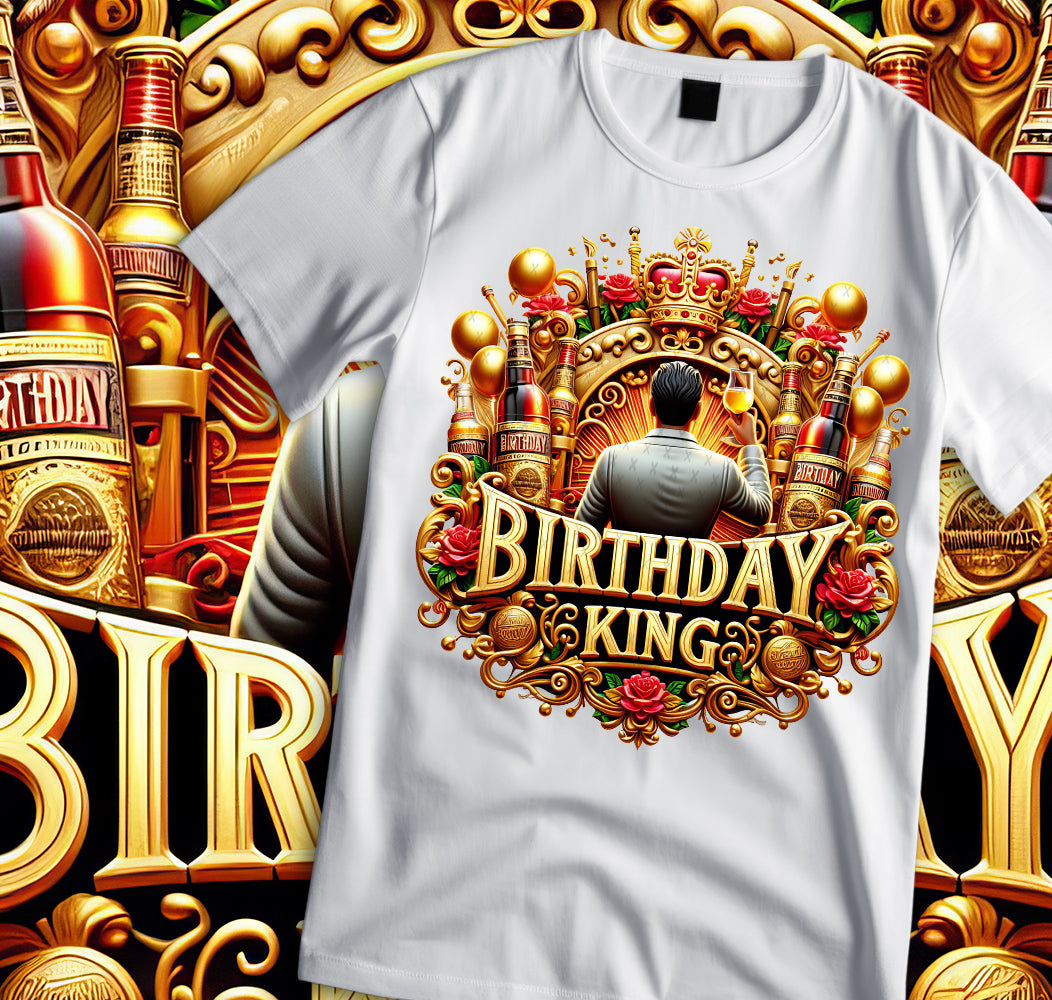 Birthday King Shirt and Tumbler Wrap Bundle