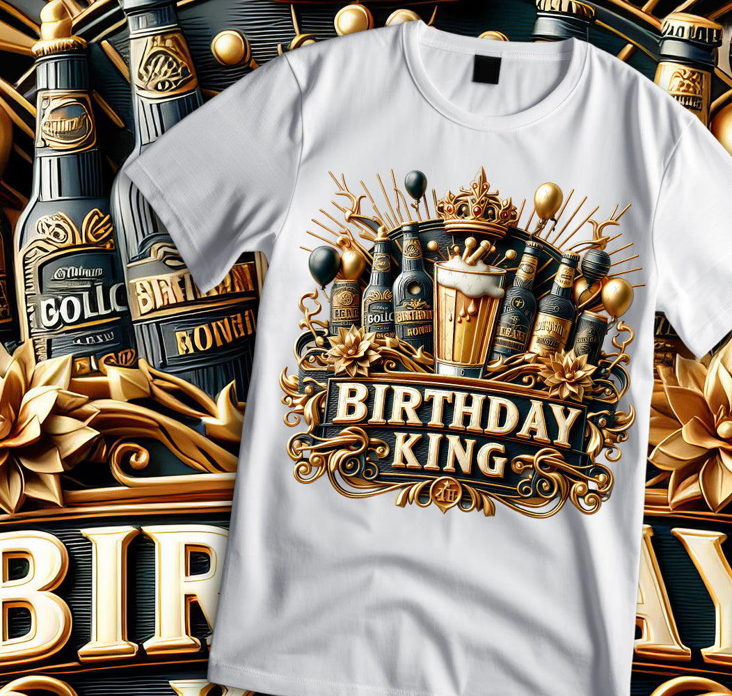 Birthday King Shirt and Tumbler Wrap Bundle