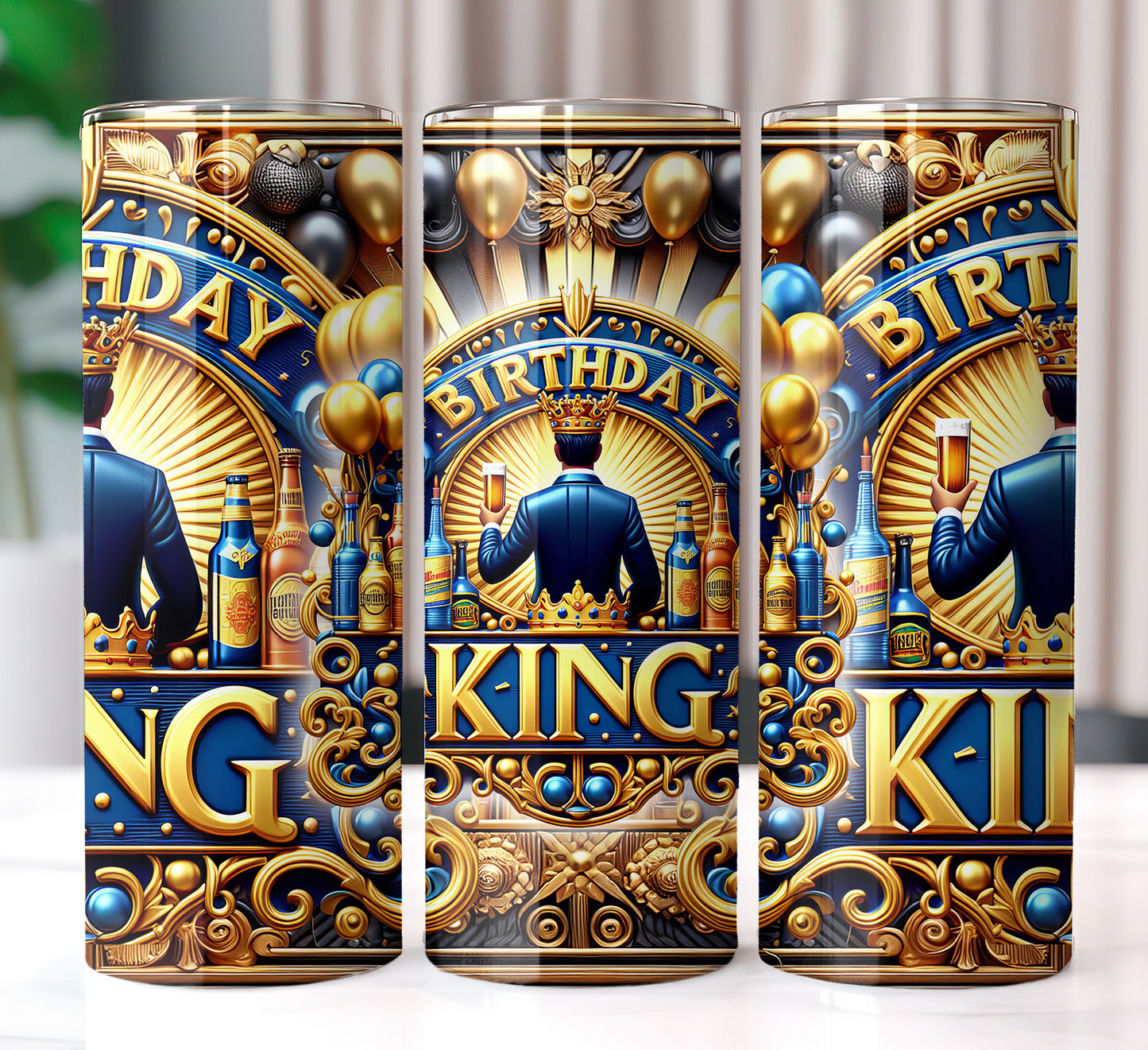 Birthday King Shirt and Tumbler Wrap Bundle